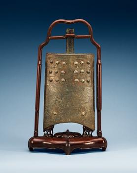 An archaistic bronze bell, presumably Ming dynasty.