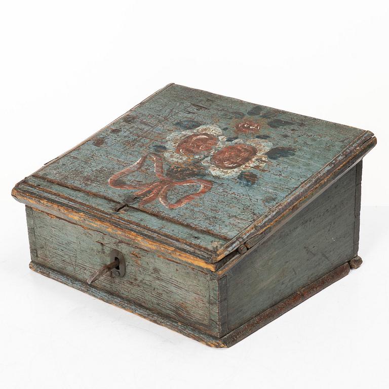 Engagement box, folk art, 17th-18th century.
