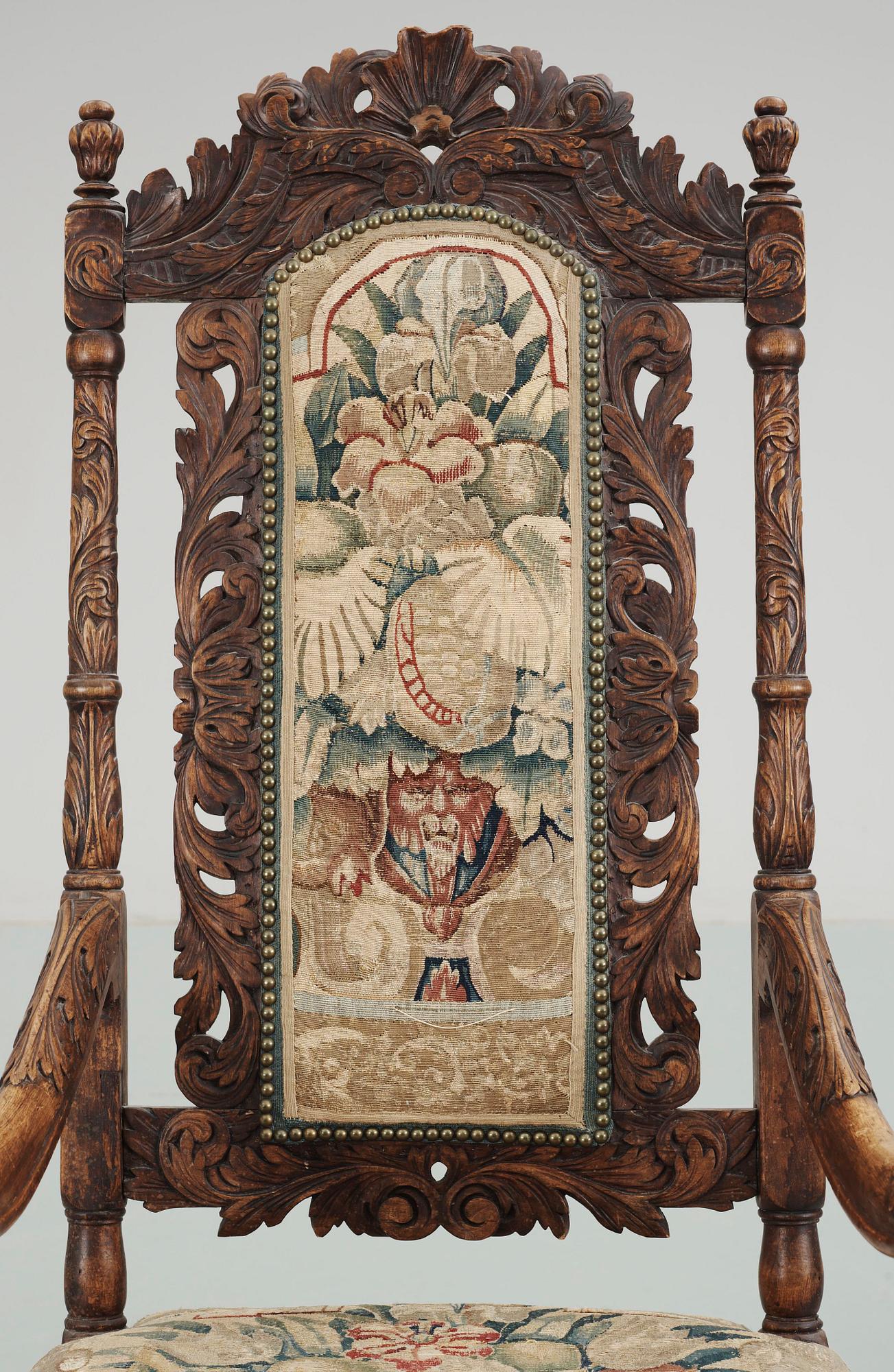 KARMSTOL, barock, 1700-tal.