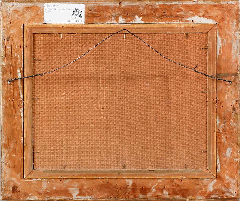 N CONSTANZ, olja på pannå, signerad.