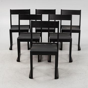 Sven Markelius, a set of six chairs, mid 20th Century.