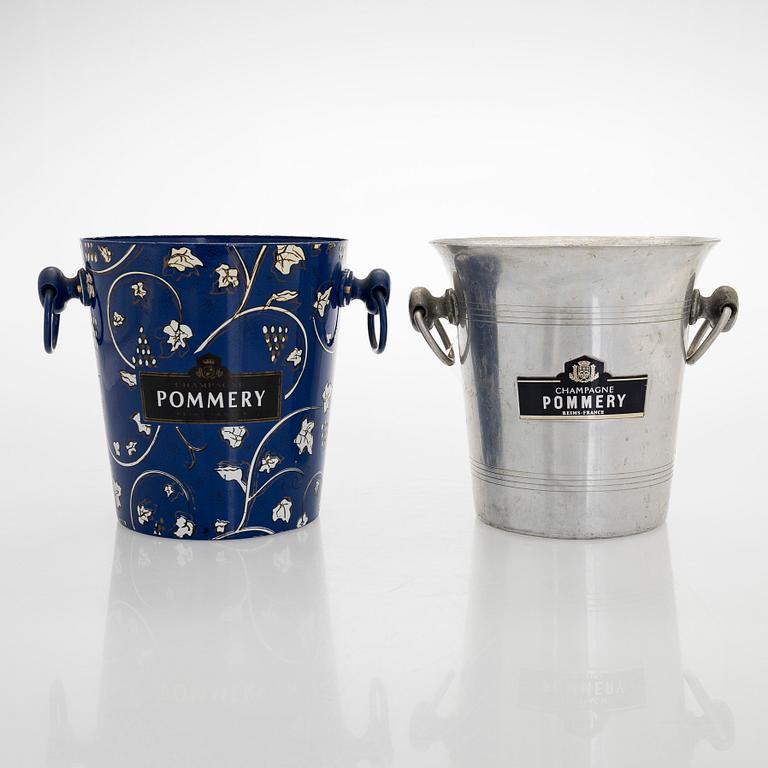 Samppanjajäähdyttimiä, 2 kpl, 1900-luvun loppu.
