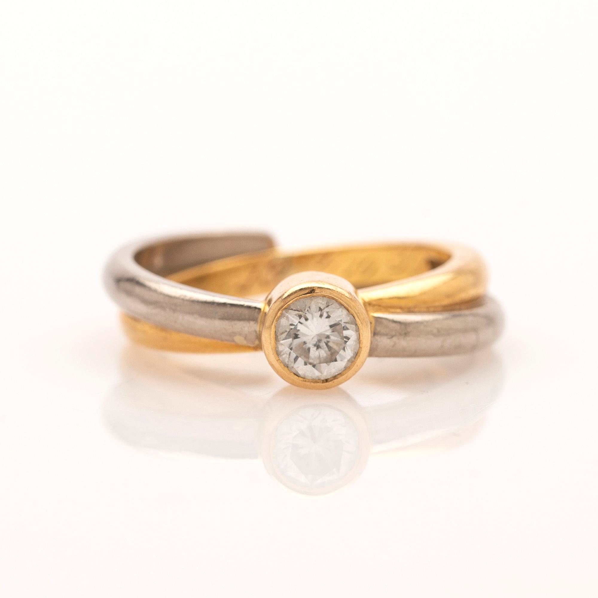 Ring, 20k & 18k, with diamond.