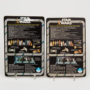 STAR WARS, Chewbacca och C-3PO i oöppnade 12 back förpackningar, Kenner 1978.