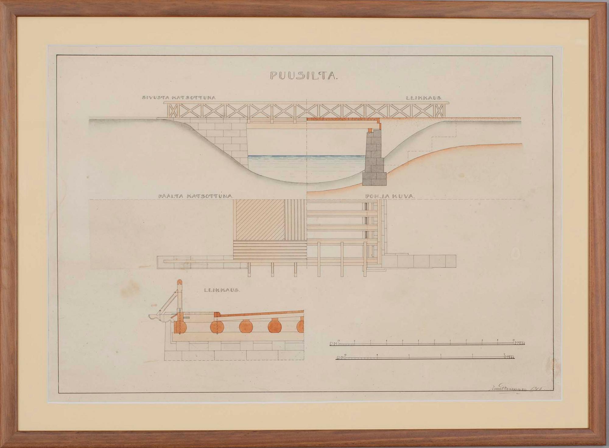 RITNINGAR, 2 st, akvarell, sign Emil Reinman 1915.