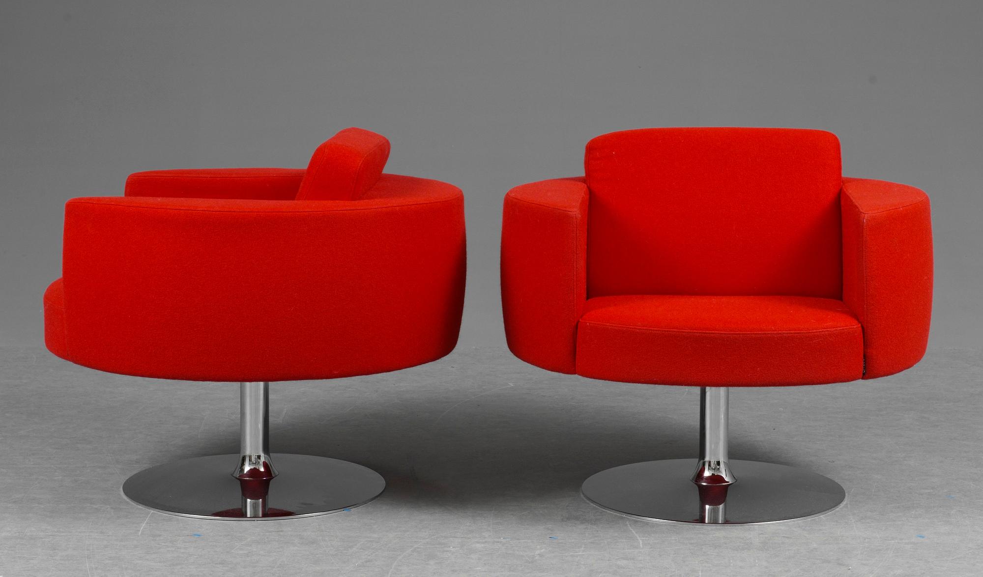 FÅTÖLJER, 1 PAR "Zero", Maire Moerd, Offecct.