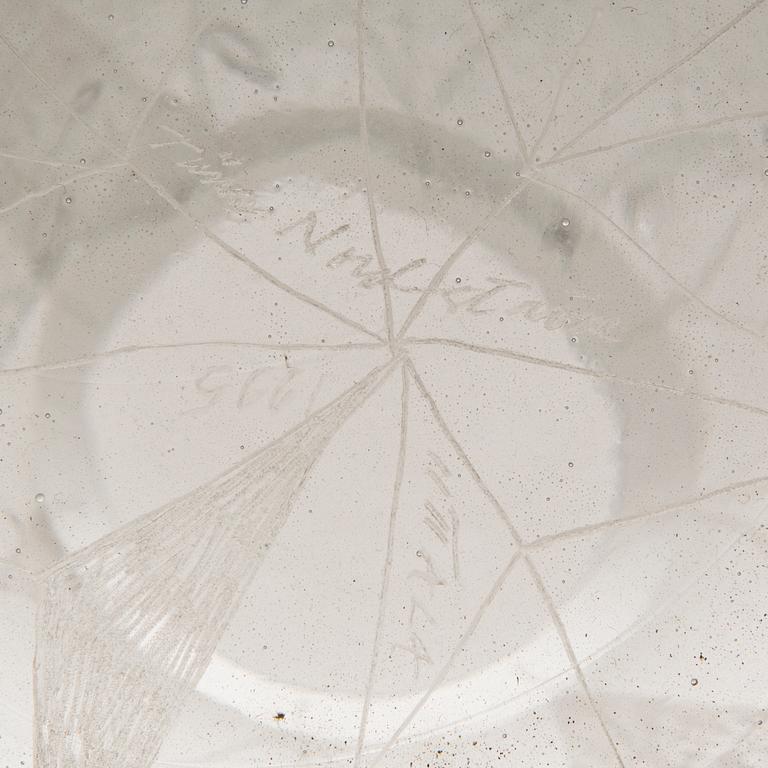 TIINA NORDSTRÖM, taidelasi, "Verkosto", signeerattu Tiina Nordström Iittala 1995.