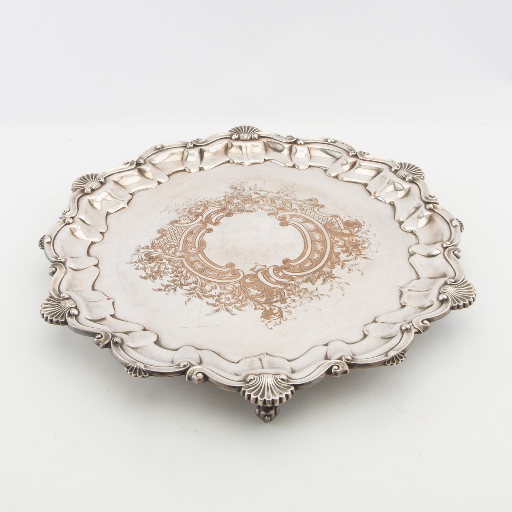Trays 3 pcs, including England, silver-plated, first half of the 20th century.