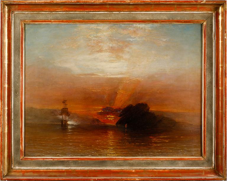 FRANCIS DANBY, hans art, olja på duk, ej signerad.