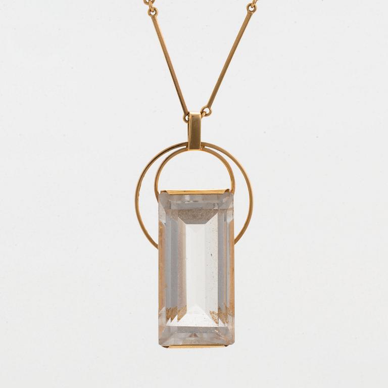 18K gold and rock crystal necklace, Stigbert, Engelbert.