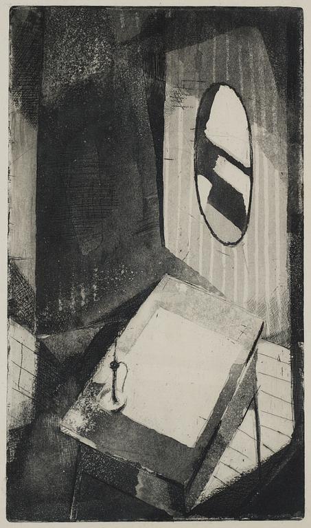 Philip von Schantz, etching, not signed, 1950s.
