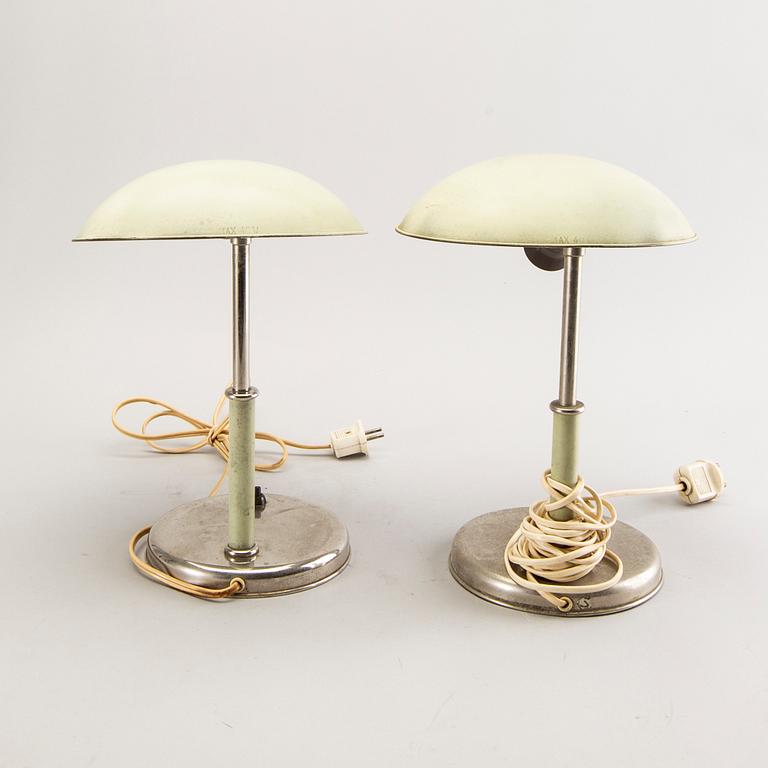 Table lamps, 3 pcs, 1930s-40s, Sweden.