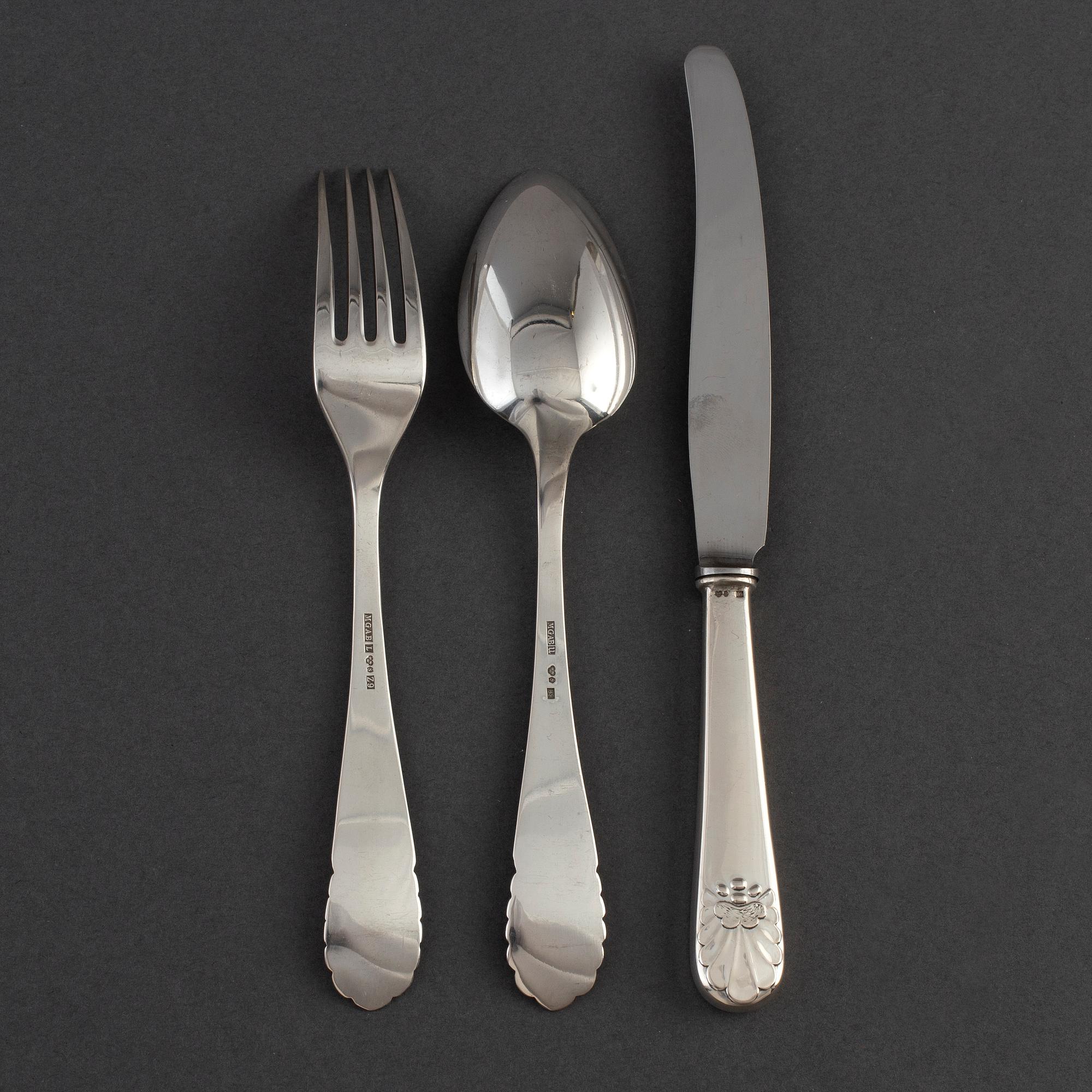 36 psc silver cutlery 'Snäck', MGAB.