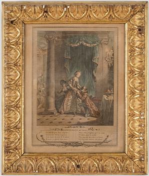 RAMAR MED GRAVYRER, ett par + 1, empire, 1800-talets första hälft.