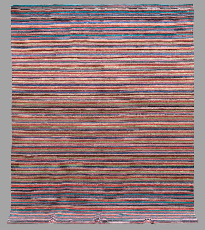 A CARPET, flat weave, around 269 x 207 cm.