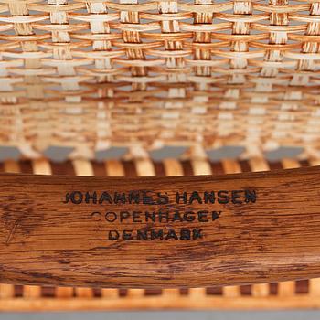 HANS J WEGNER, karmstol, "The Chair" modell "JH501" Johannes Hansen, Danmark, 1950-tal.