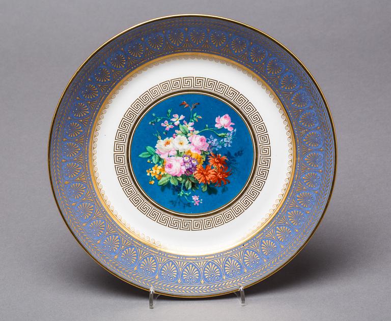 TALLRIK, porslin. Sevres 1800-talets andra hälft.