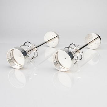 Sigurd Persson, a pair of Swedish silver candlesticks, Stockholm 1966, silversmith Johann Wist.