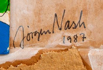 Jörgen Nash, Mixed media, signerad, daterad 1987.