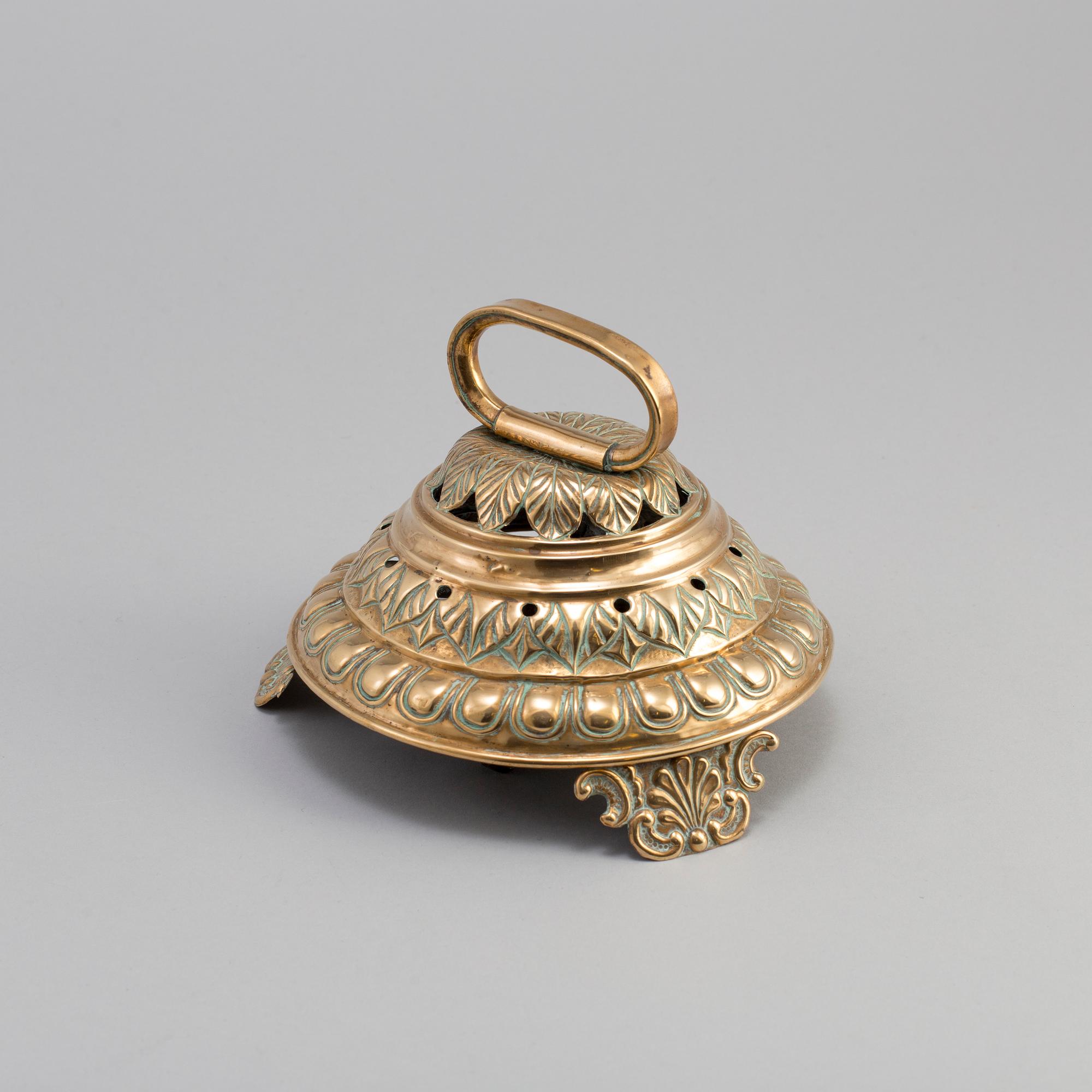 LITURGISK KLOCKA, mässing, 1800-tal.