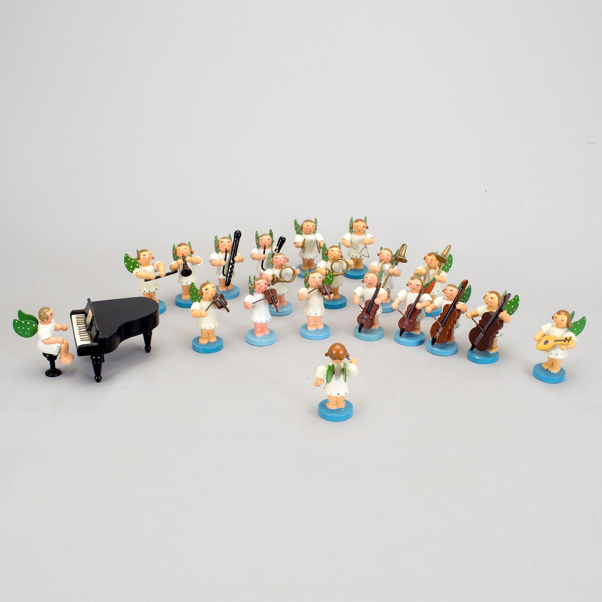 ÄNGLAORKESTER, 20 st, Erzgebirge, Tyskland, 1900-tal.