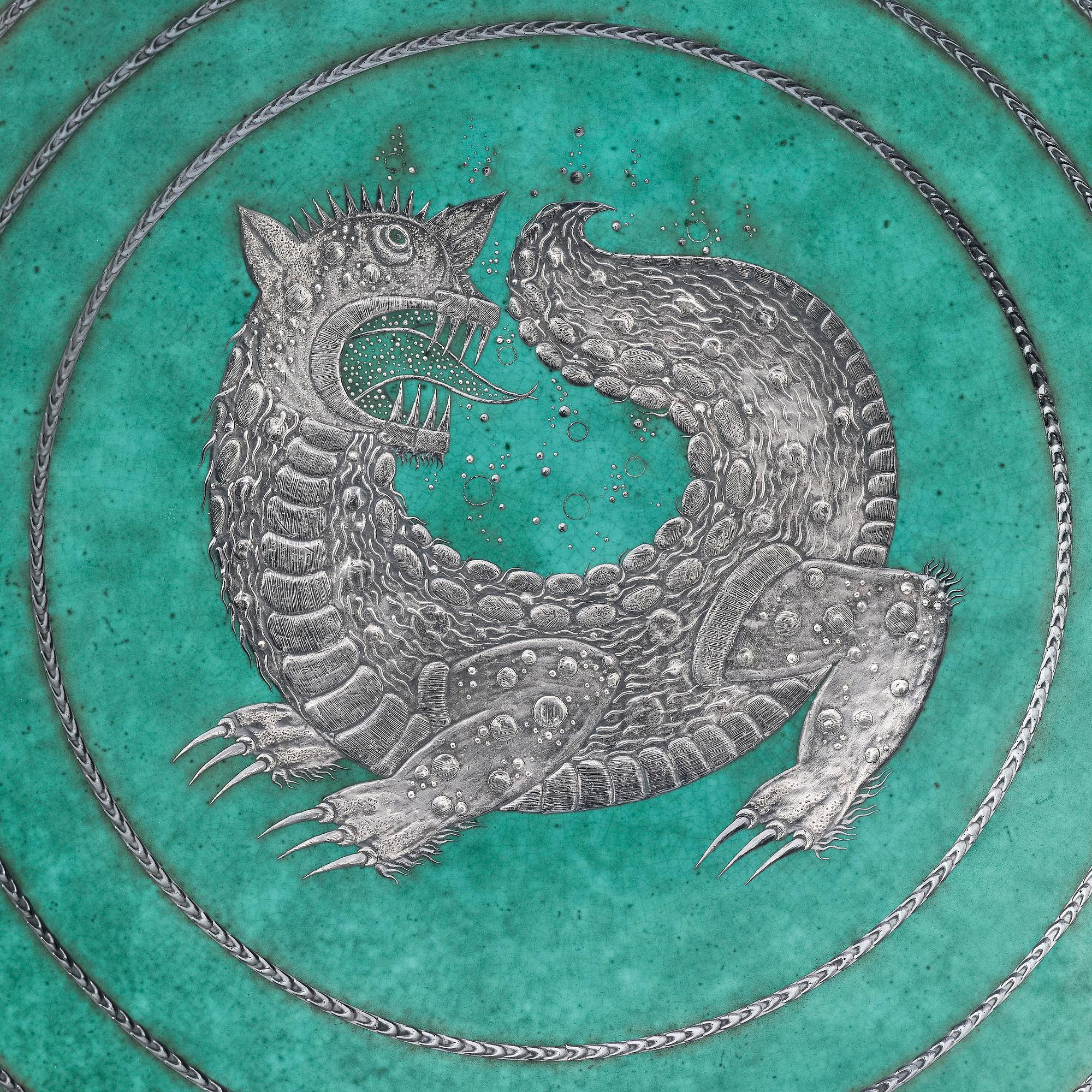 Wilhelm Kåge, an Argenta stoneware dish, model 1035, Gustavsberg, Sweden 1940.