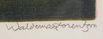WALDEMAR LORENTZON, färglitografi, signerad, numrerad 8/360.