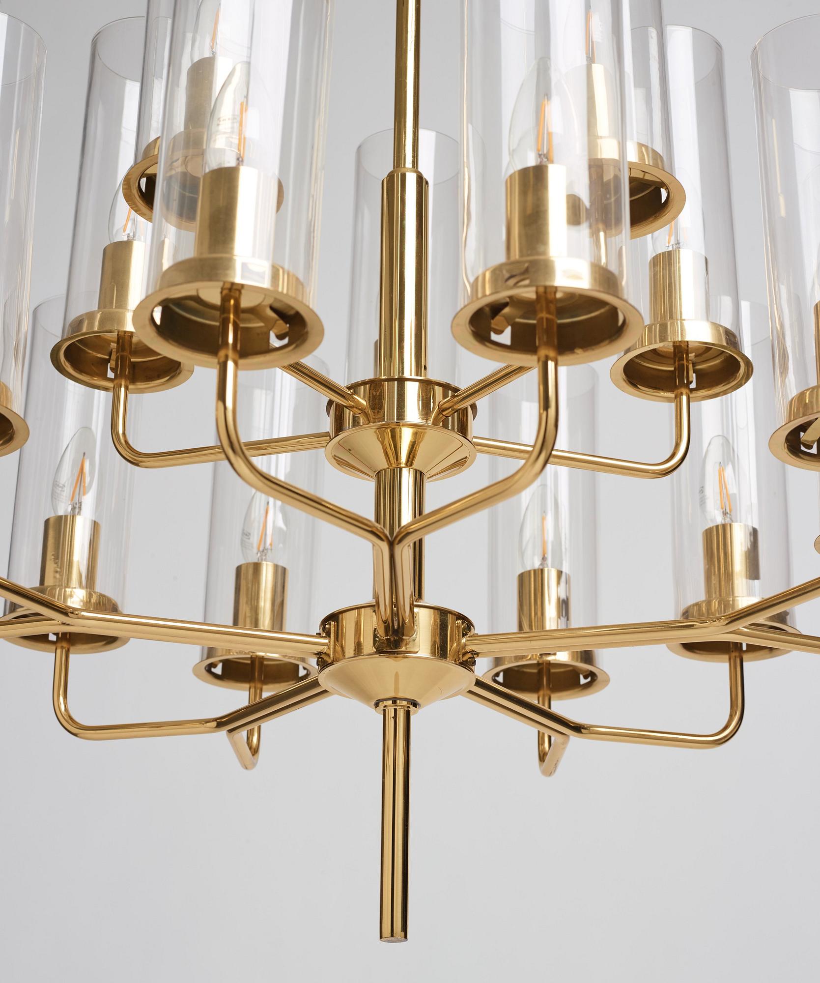 Hans-Agne Jakobsson, a pair of ceiling lamps, model 'Sonata' T434/15, Hans-Agne Jakobsson AB Markaryd, Sweden 1960-1970s.