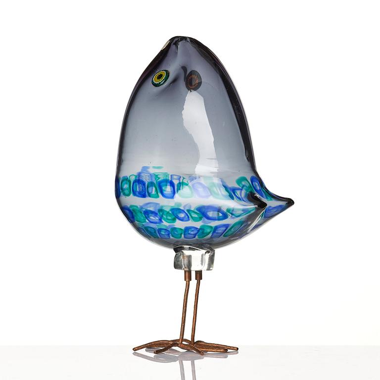 Alessandro Pianon, skulptur, "Pulcino", fågel, glas, Vetreria Vistosi, Italien, 1960-tal.