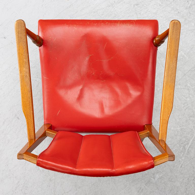 Josef Frank, two armchairs, model B 2067, Svenskt Tenn pre 1985.