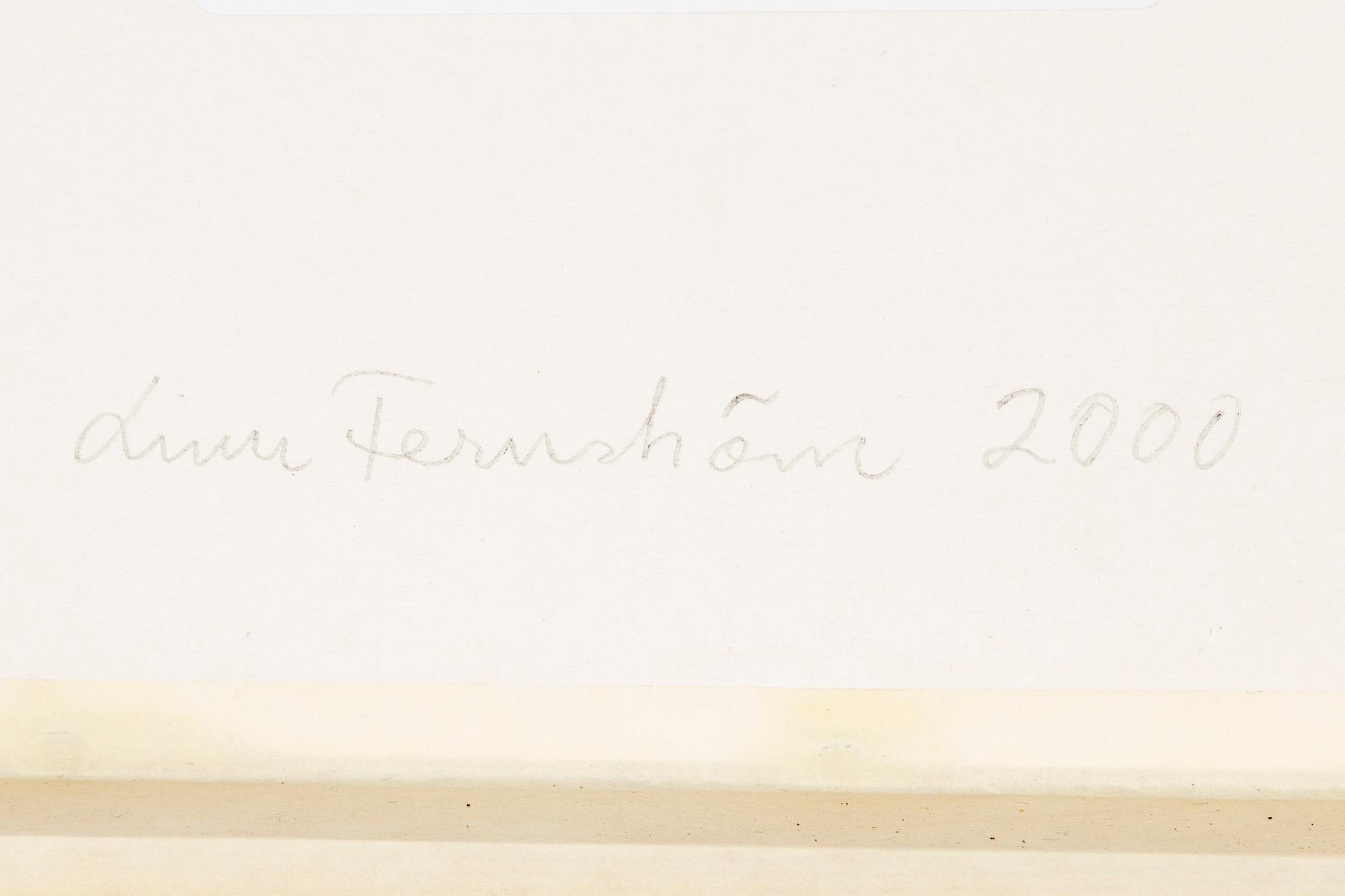 Linn Fernström, oljepastell, signerad och daterad 2000 a tergo.