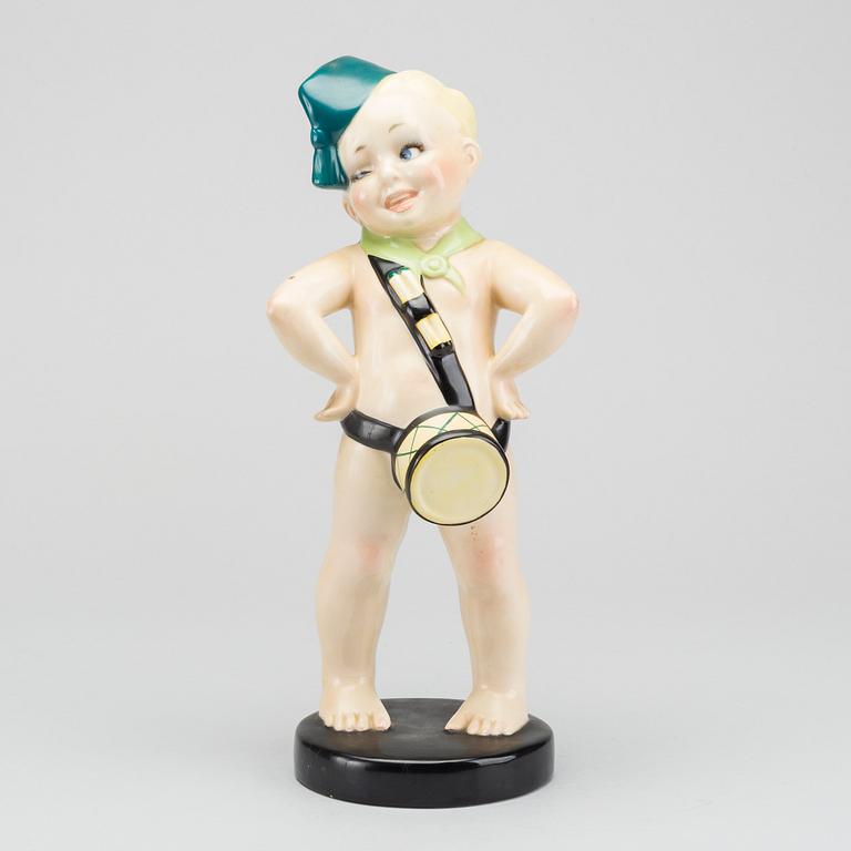 Sandro Vachetti, a 'Balilla' ceramic figure, Essevi, Italy 1930's.