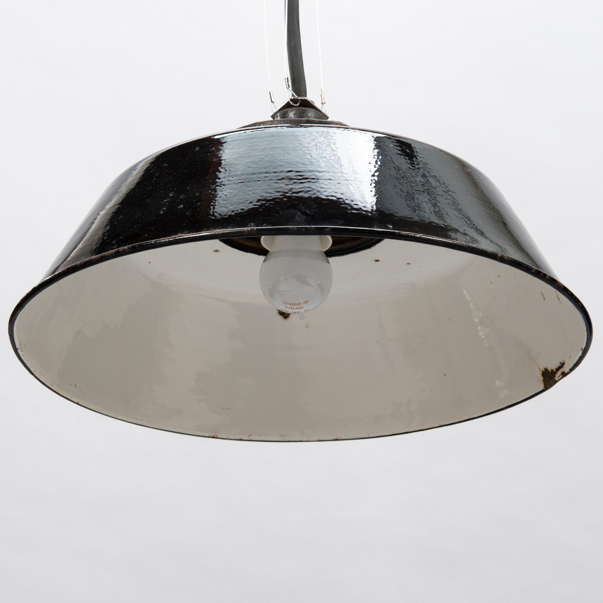 PAAVO TYNELL, Two 1930's '2521-53' industrial light for Taito Finland.