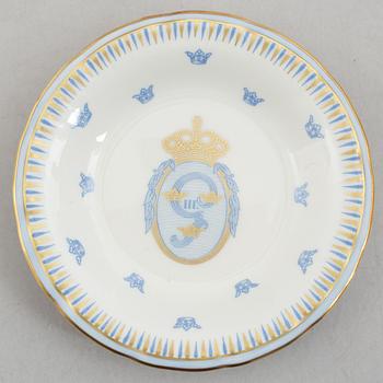 Twelve porcelain custard cups with covers and stands, Rörstrand, Sweden, second half of the 20th century.