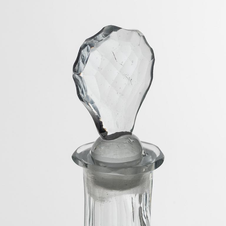 Karaffer, ett par, glas, Sverige, Empire, omkring år 1800.