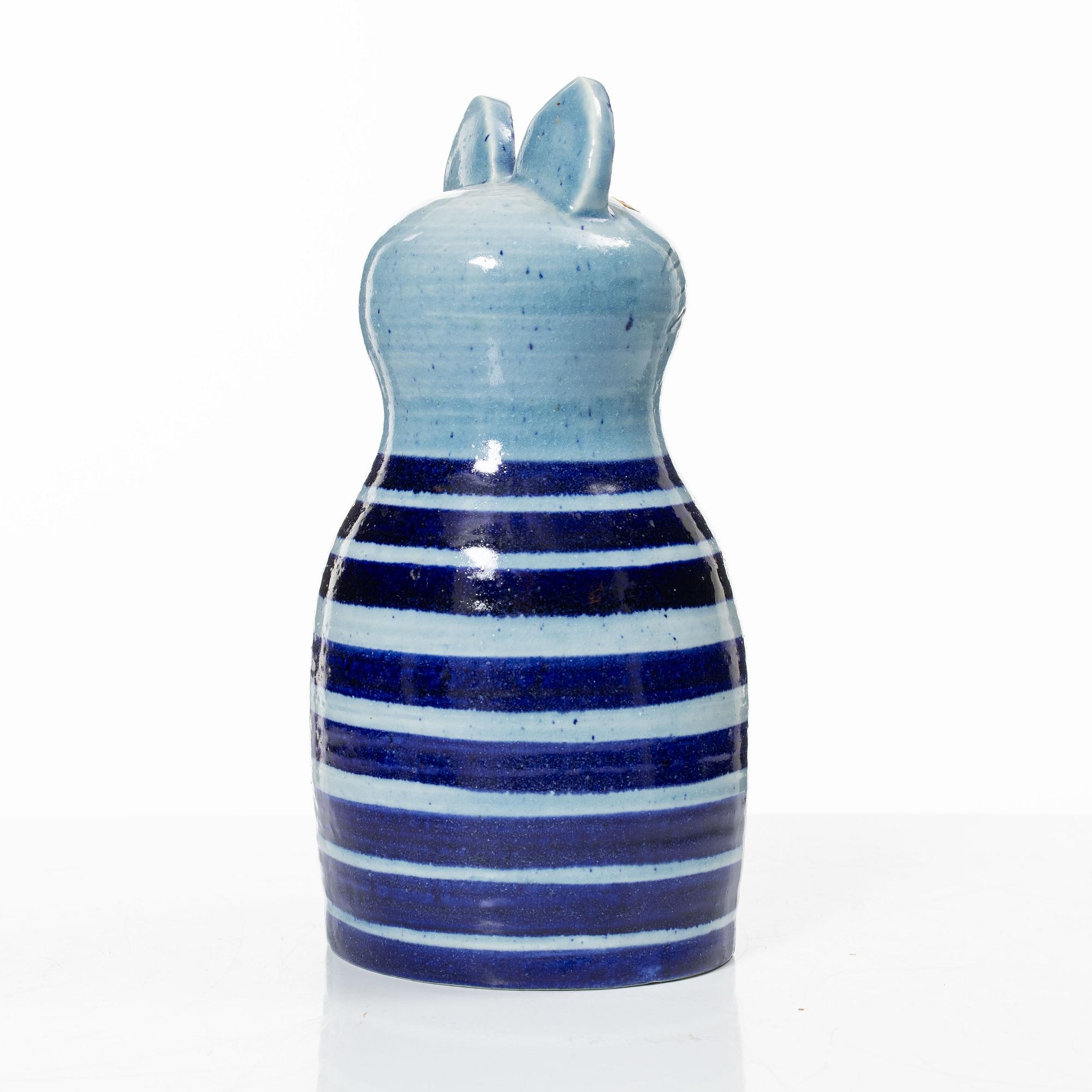 Lisa Larson, a 'Stor katt' stoneware figurine from the series 'Tripp, trapp, trull', Gustavsberg.