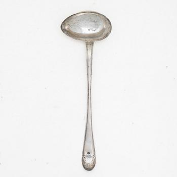 A Swedish soup ladle, mark of Johan Petter Ahlforss, Strängnäs 1841.