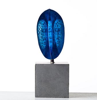 Bertil Vallien, skulptur, Janushuvud, Kosta Boda, unik.
