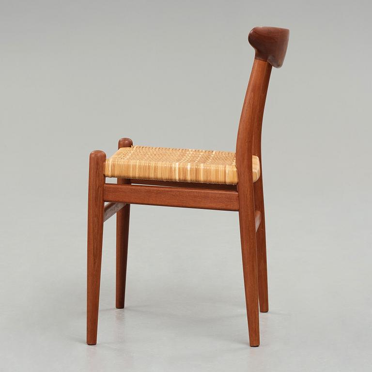 HANS J WEGNER, a teak  "W2", chair for CM Madsen, Denmark 1950's.