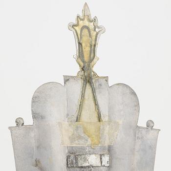 Edvin Ollers, a pair of pewter sconces, Stockholm, 1926.