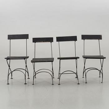 A SET OF 4 SIMILAR GARDEN CHAIRS, first half of 20th century.