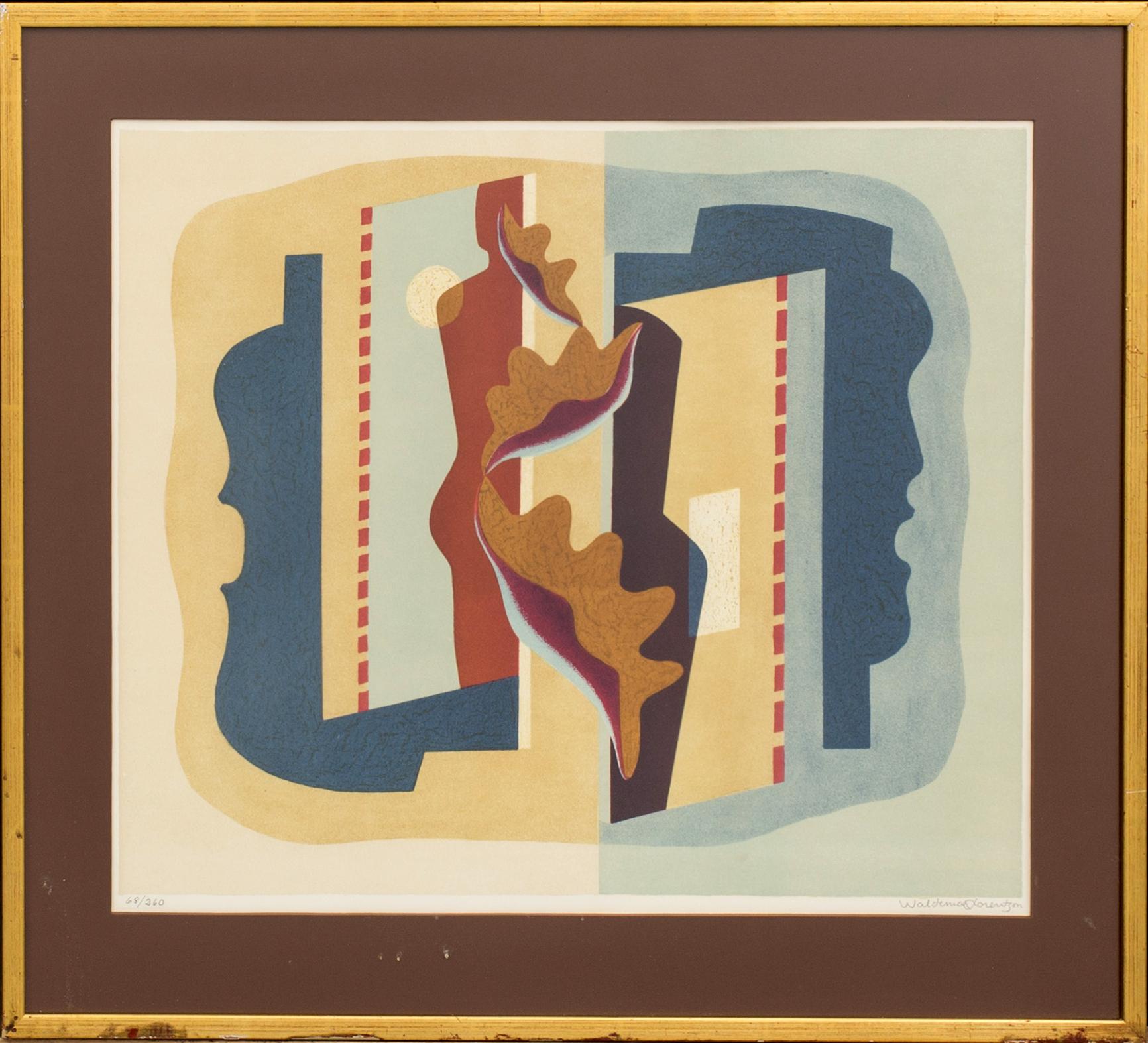 WALDEMAR LORENTZON, litografi, signerad och numrerad 68/260.