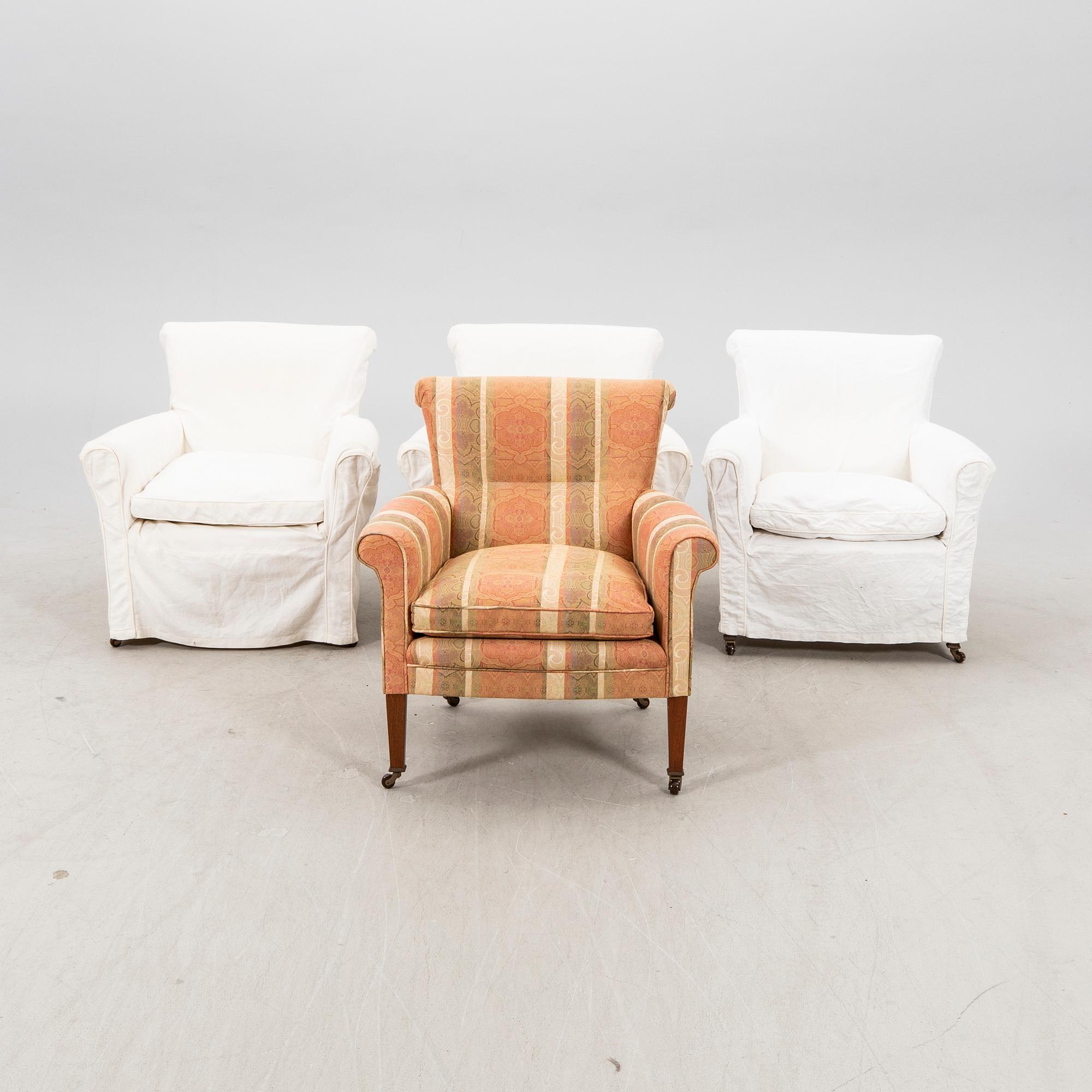 Mulberry, a set of four armchairs 21st century.