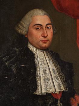 Martin Mijtens d.y (van Meytens) Circle of, Male and female portrait, a pair.