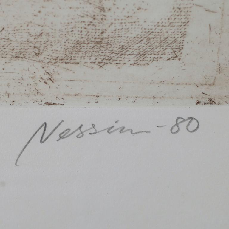 SUZANNE NESSIM, färgetsning, signerad, daterad -80 och numrerad 25/70.