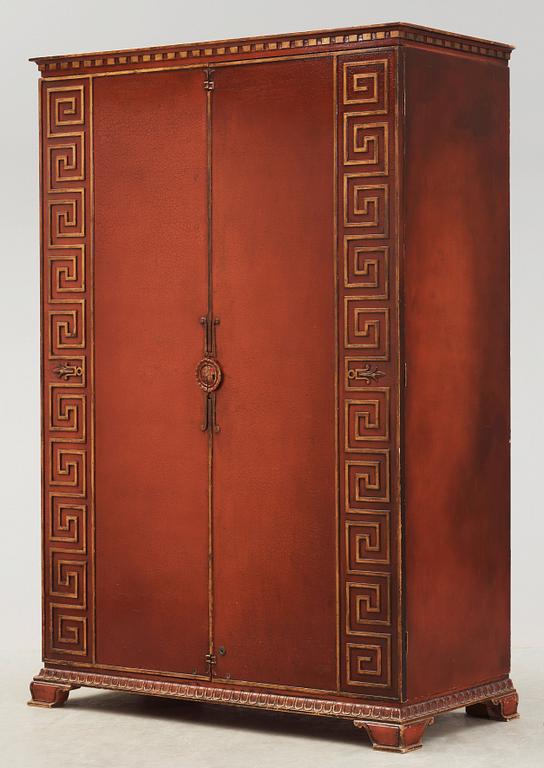 An Axel Einar Hjorth red lacquered wardrobe, 'Åbo', Nordiska Kompaniet 1929.