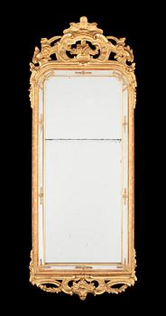 A Swedish Rococo 18th century mirror by N. Meunier.