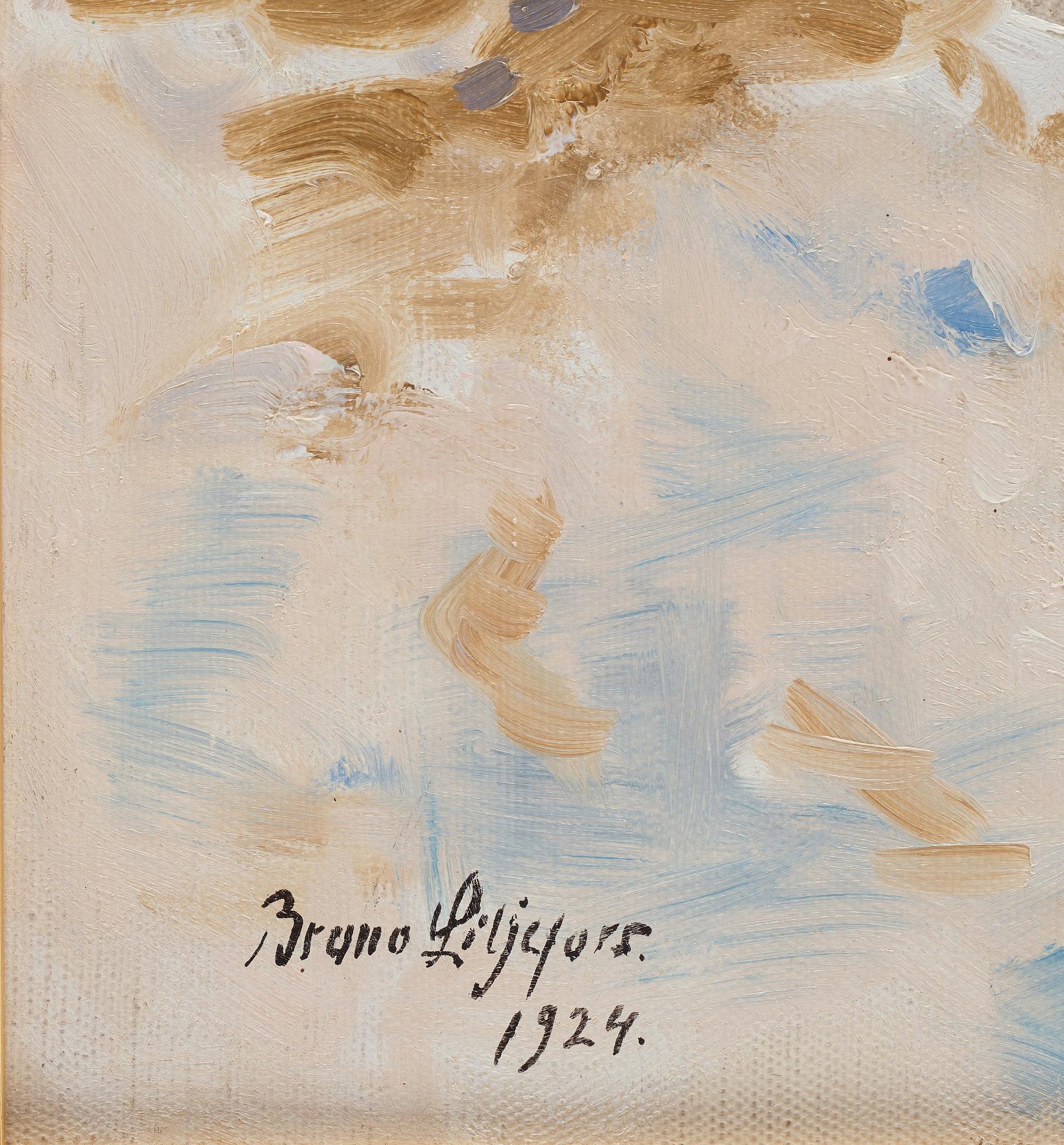 Bruno Liljefors, Winterlandscape with hare.