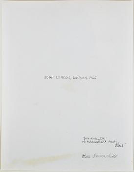 Hans Hammarskiöld, photograph of John Lennon signed on verso.