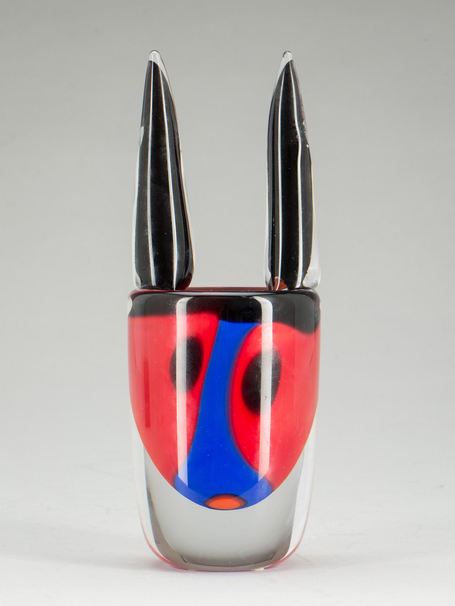 VAS, glas, "Tjur", Erik Höglund, Strömbergshyttan, 1900-talets andra hälft.